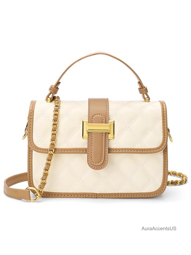 Faux Leather Satchel Handbag Crossbody Tote With Detachable Strap